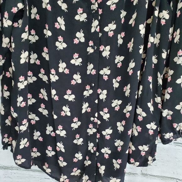 Sanctuary alia button up floral print rayon top - Picture 2 of 8